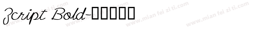 Zcript Bold字体转换